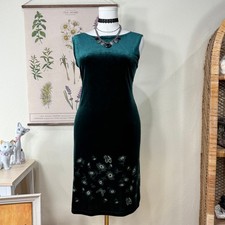 90s Y2k Velvet Floral Butterfly Dress Fairy Grunge Forest Whimsigoth Romantic L