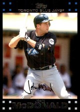 John McDonald 2007 Topps Updates & Highlights #UH118 Blue Jays MLB READ