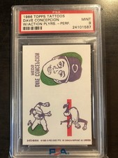 1986 Topps Tattoos Dave Concepcion Psa 9