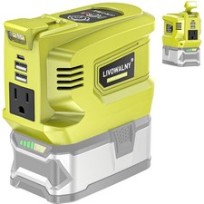 200W Real Power Inverter Compatible with Ryobi 18V, DC 18V to AC 110-120V Bat...