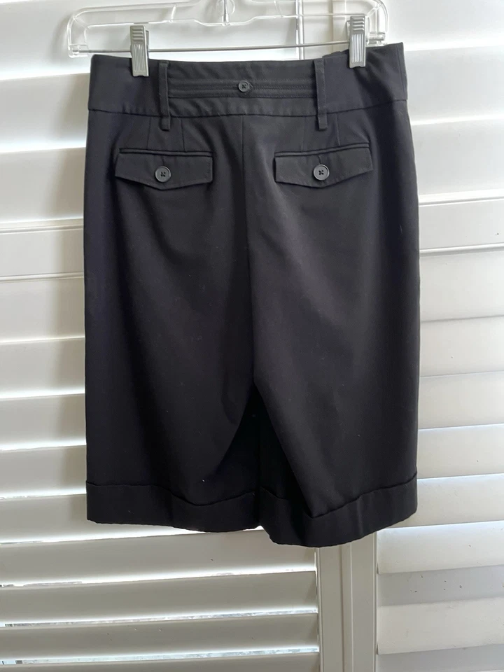 Ann Taylor Loft Black Cuffed Dress Bermuda Boardwalk Shorts Sz OP Women’s Petite - Image 3 of 4