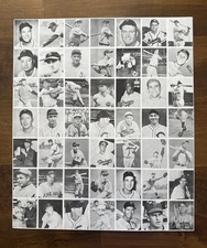 1947 Bowman Baseball Cards 1976 HRT/RES UNCUT SHEET Robinson, Foxx, Ruth, Berra