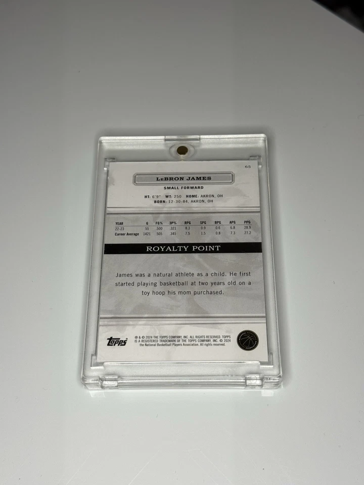 2023-24 Topps Royalty LeBron James Green #/5 Lakers Foto 2 de 3