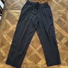 Valentino MissV series vintage women's navy blue silk suit pants size 10