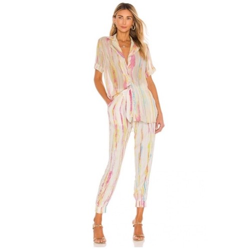 Hemant and Nandita Esme Lurex Multicolor Jogger Pants NEW - Picture 5 of 10