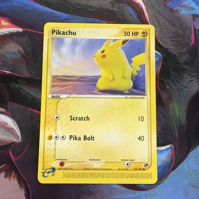 Pikachu 72/100 Common Sandstorm LP/ NM Pokemon Card VINTAGE E-READER