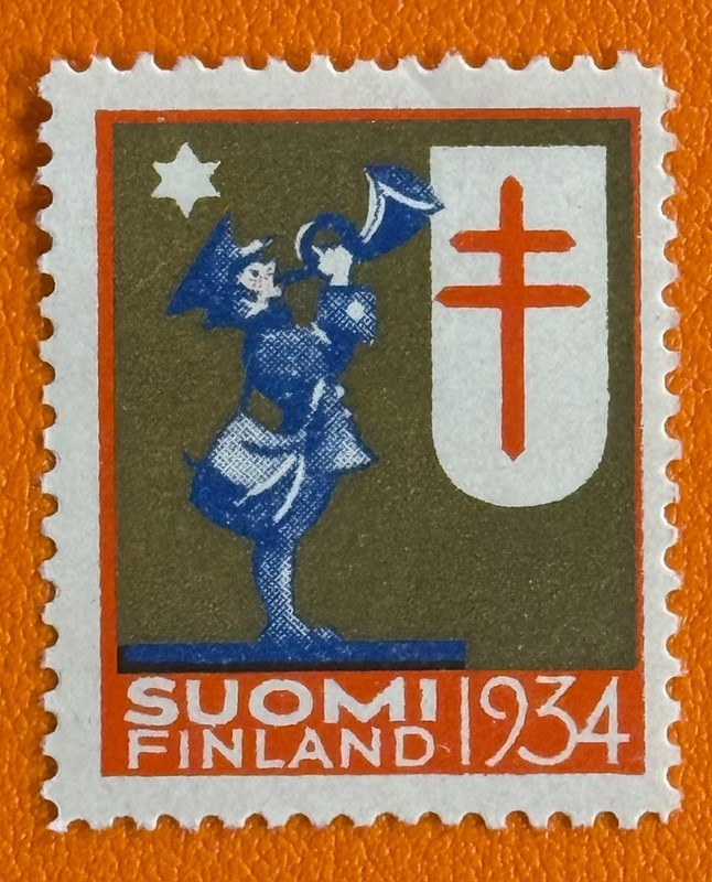 1934 Finland Christmas Seals Tuberculosis TB Cinderella Poster Stamp
