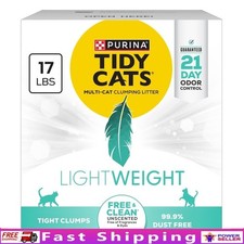 Lightweight Unscented Cat Litter 21 Day Odor Control Clumping 99.9 Dust Free US