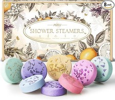 Shower Steamers Aromatherapy - 8 Pack Shower Bombs with Essential Oils, Christma