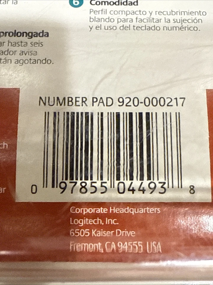NEW Logitech Cordless Number Pad 920000217 Wireless Key Pad for Notebooks - Image 3 of 3