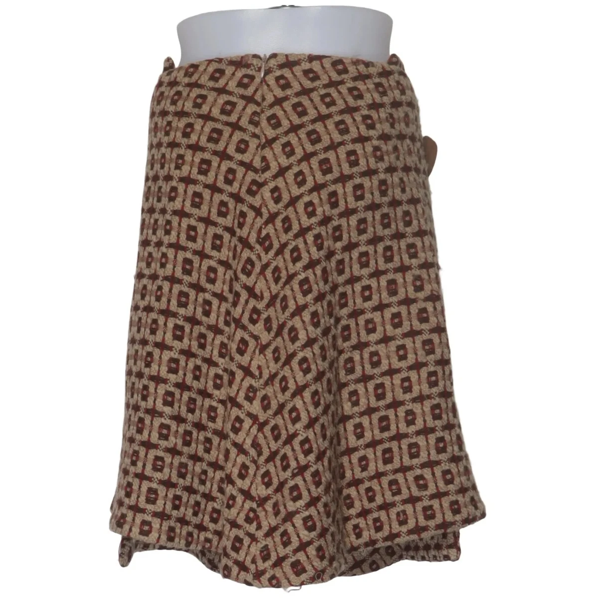 Casch by Gro Abrahamsson, Wickelrock, Größe: 40, Beige/Braun/Rot #XTn