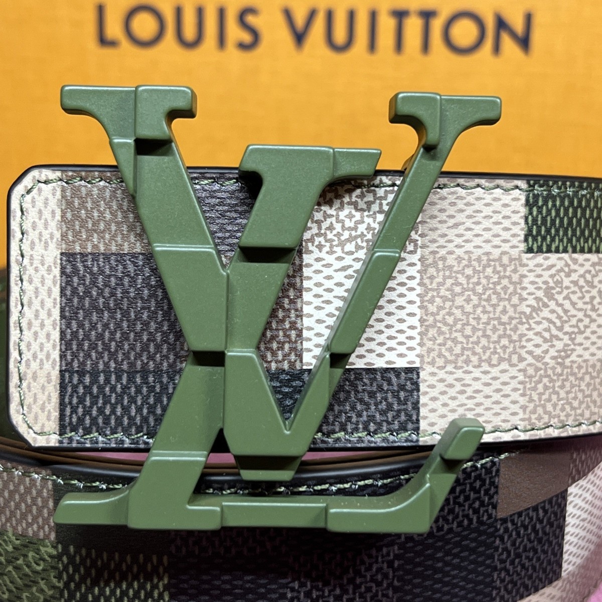LOUIS VUITTON LV Megapixel Damoflage 95 green M8470 Pharrell Belt