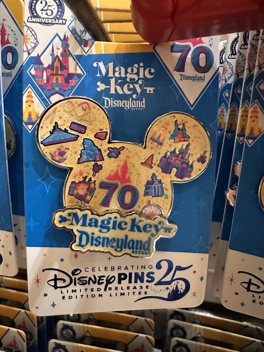 New 2025 Disney Parks Disneyland 70th Anniversary Magic Key