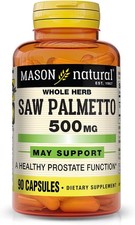 MASON NATURAL Saw Palmetto 500 mg, Supports Prostate Health  Urinary Function,