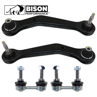 Bison Performance 4pc Rear Upper Control Lateral Arms Sway Bar Links Kit For E53
