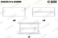 Glyco H1020/5 0.25Mm Kurbelwellenlager For CitroËN Fiat Iveco Multicar Peugeot