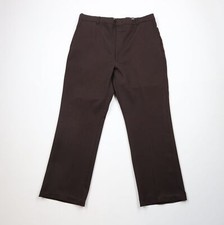 Vintage 70s Streetwear Mens 36x29 Faded Knit Bell Bottoms Chino Pants Brown USA