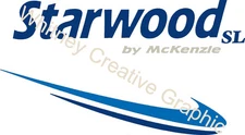 STARWOOD SL By McKenzie RV Graphic Lettering decal END CAP VERSION 58"x32"