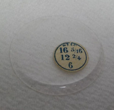 THIN GLASS POCKET WATCH CRYSTAL SIZE 16 5/16 H 6 REPLACEMENT PART 154