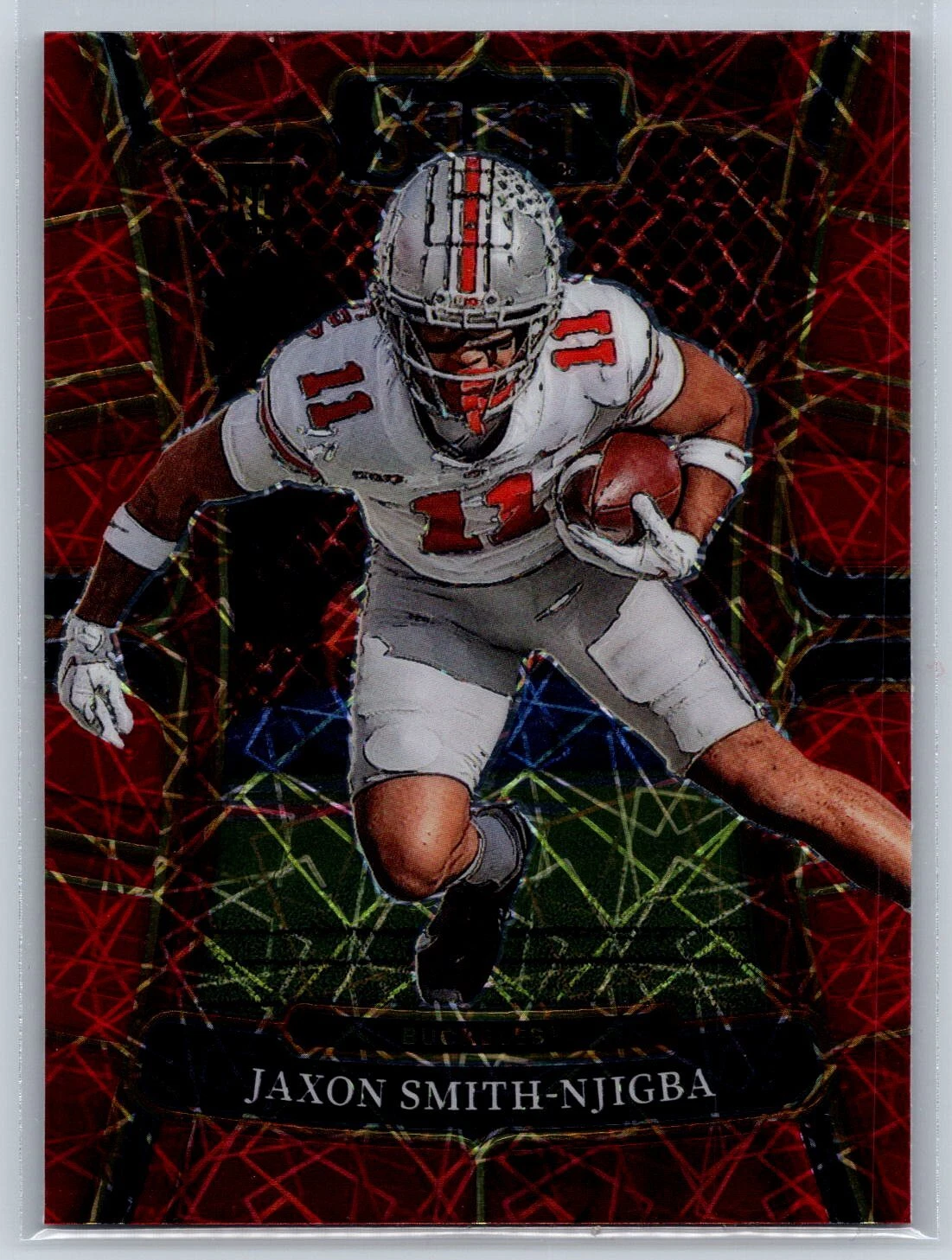 2023 Panini Select Draft Picks #7 Jaxon Smith-Njigba Red Lazer Prizm