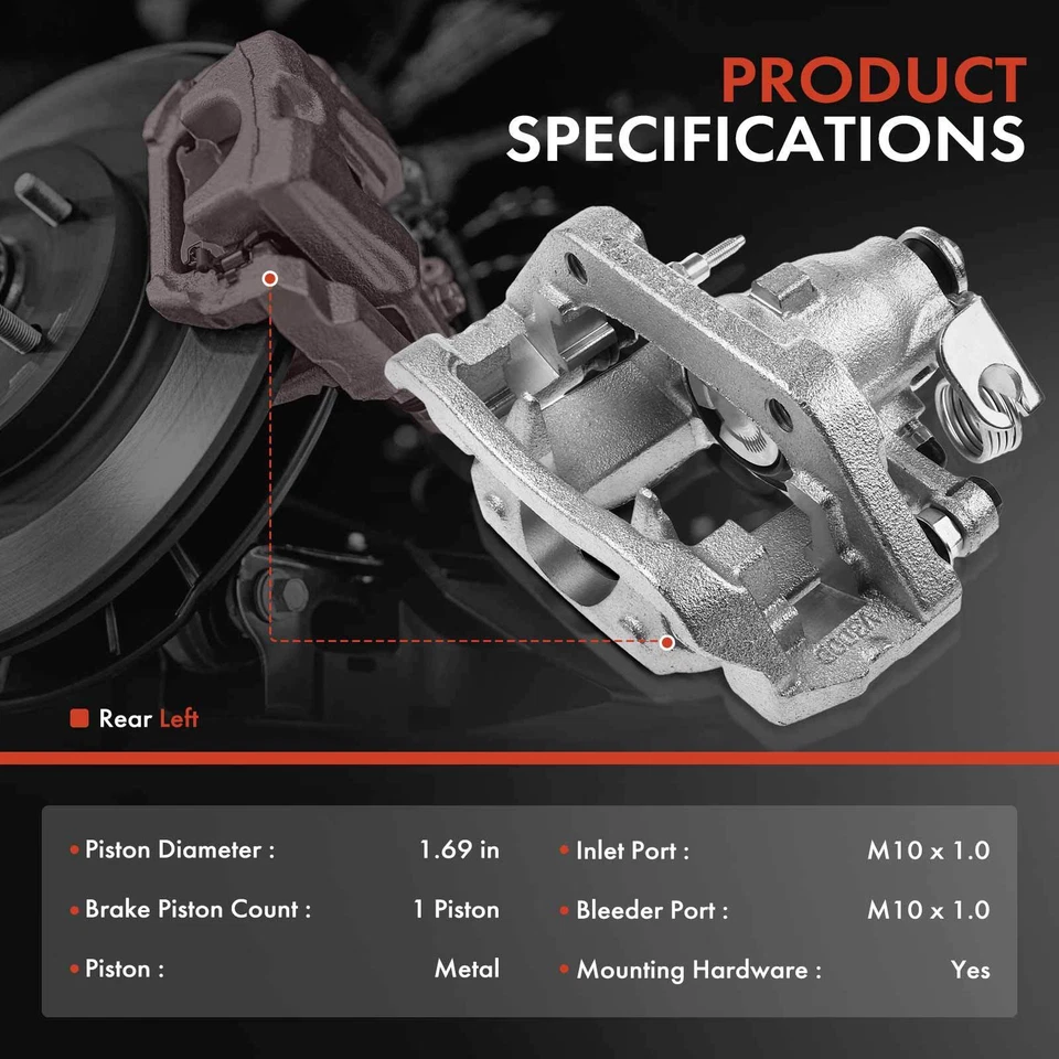 Par de pinzas de freno traseras con soporte para Ford Edge 2011 2012 2013 2014 Lincoln MKX Foto 2 de 4