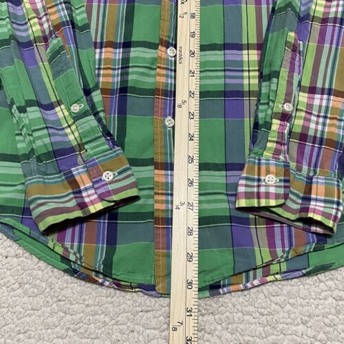 Vintage Polo Ralph Lauren Shirt Mens L Plaid Multicolored Custom Fit Long Sleeve - Picture 3 of 7