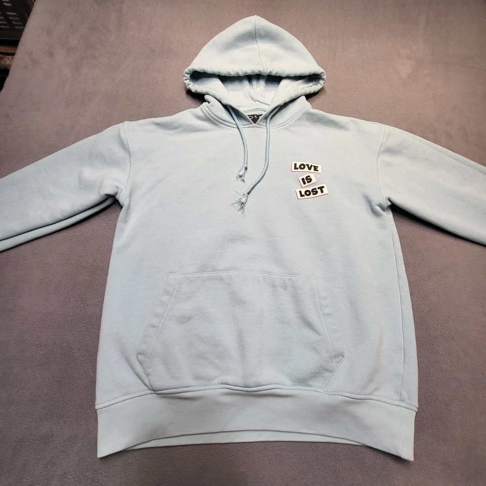 Empyre Hoodie Womens S Blue Love Is Lost Pullover Sweatshirt Graphic Long Sleeve - Image 2 of 4