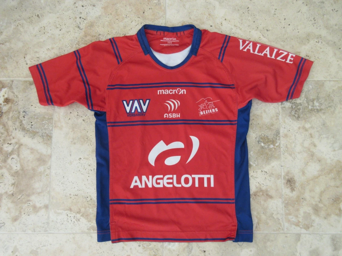 Maillot rugby A.S BEZIERS Errea Jersey Vintage Shirt Chabal