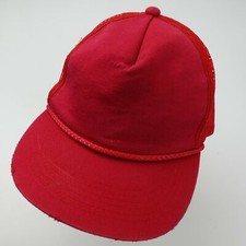 Blank Red Trucker Ball Cap Hat Snapback Baseball Youth