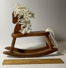 Vintage Doll Rocking Horse Or Decoration 6 X 6  