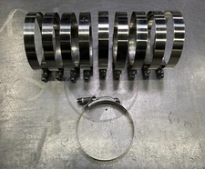 10pcs 4'' inch Stainless Steel T-Bolt Clamp Turbo Intake Silicone Hose Coupler