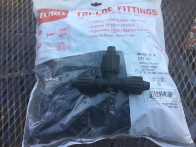 (Pack of 25) Toro Tri-Loc Fitting Tee TL-T  for 16-18mm for OD Hose and Dripline