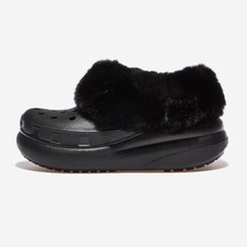 New CROCS Womens CLASSIC FUREVER CRUSH CRS208446 208446-001 BLACK US W 5 - 9