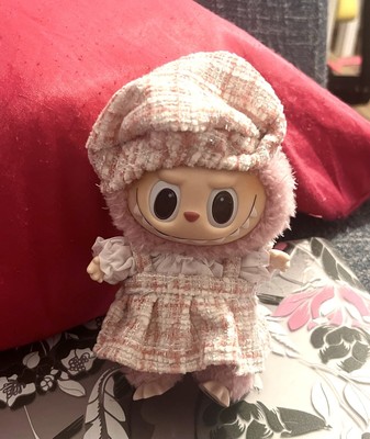Labubu Clothes ONLY - rosa Kleid mit Hut - Pop Mart NO LABUBU