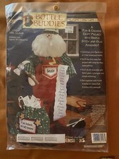 Dimensions Bottle Buddies 15" Stitch Glue Craft Kit Mr. Claus Christmas 2 Ltr