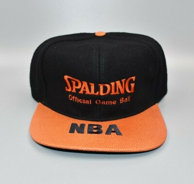 Spalding Official Game Ball NBA Basketball Brim Vintage Strapback Cap Hat - NWT