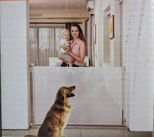 EasyBaby Retractable Baby or Pet Gate E70115 Indoor/Outdoor - White 13" - 55"