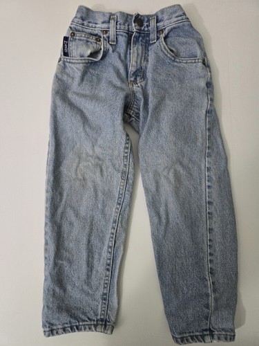 LEE Vintage 90's Boys Light Blue Denim Jeans 4T Size 6R Stretch Waistband - Picture 2 of 6