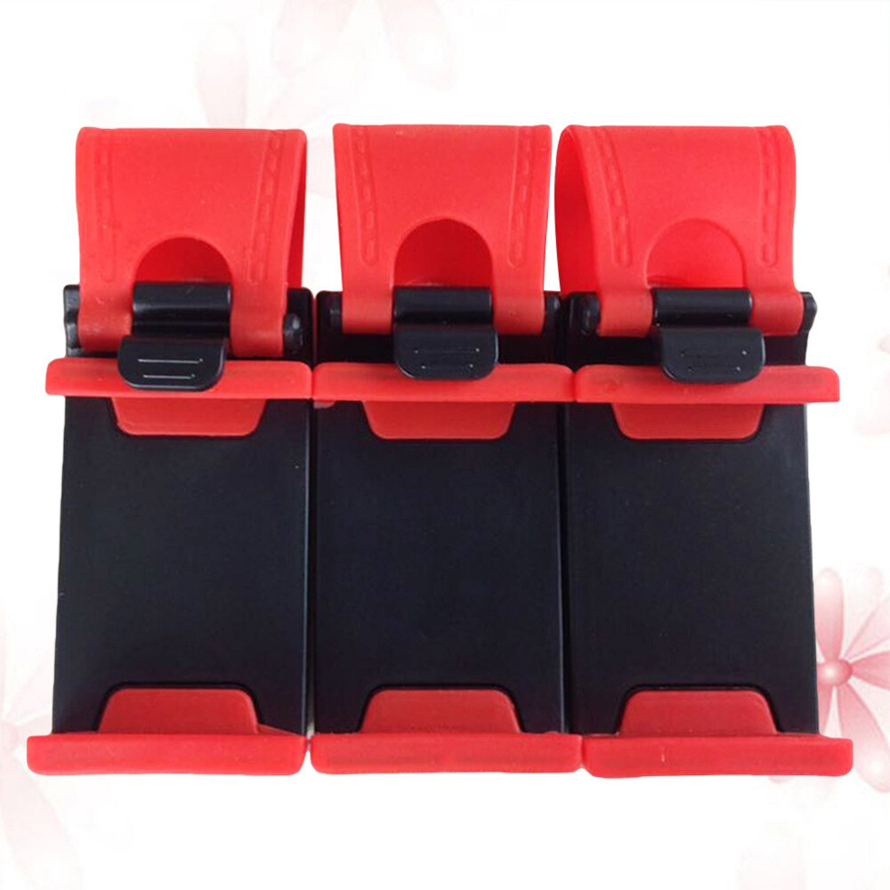 3Pcs Cell Phone Car Mount Table Stand Wheel Holder Steering