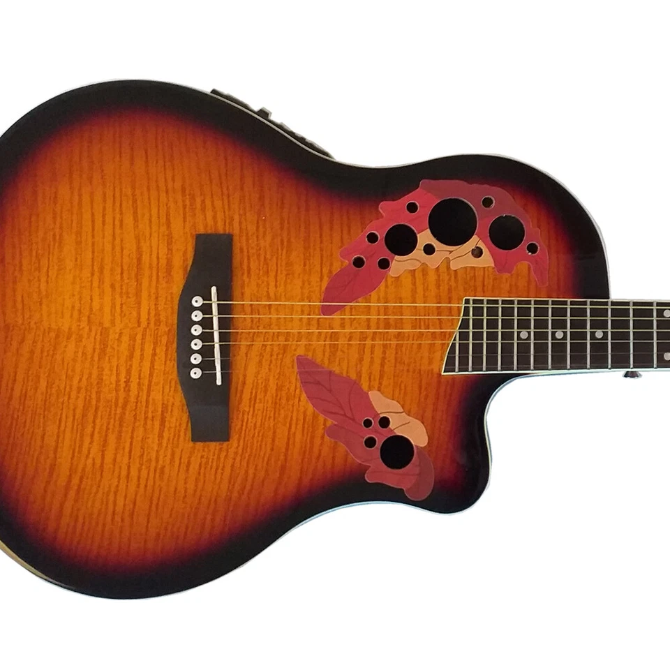 Santander Akustik Western Roundback Gitarre, Cutaway Tonabnehmer Mahagoni Sunb. - Bild 3 von 4