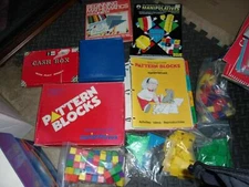 Large LOT Math Manipulatives Macmillan Teaching Guides Book SET Homeschool