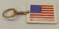 USA United States of America Flag plastic Vintage Keychain Textured