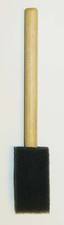 10pc 1" Poly Foam Brushes with Wood Handles, For all Paints, Glues, Stains