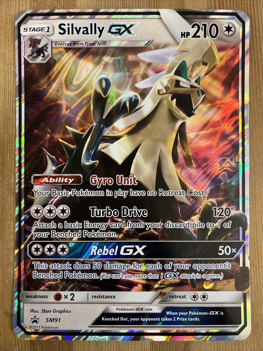 JUMBO OVERSIZED ​Silvally GX SM91 Black Star Promo - Pokemon Card