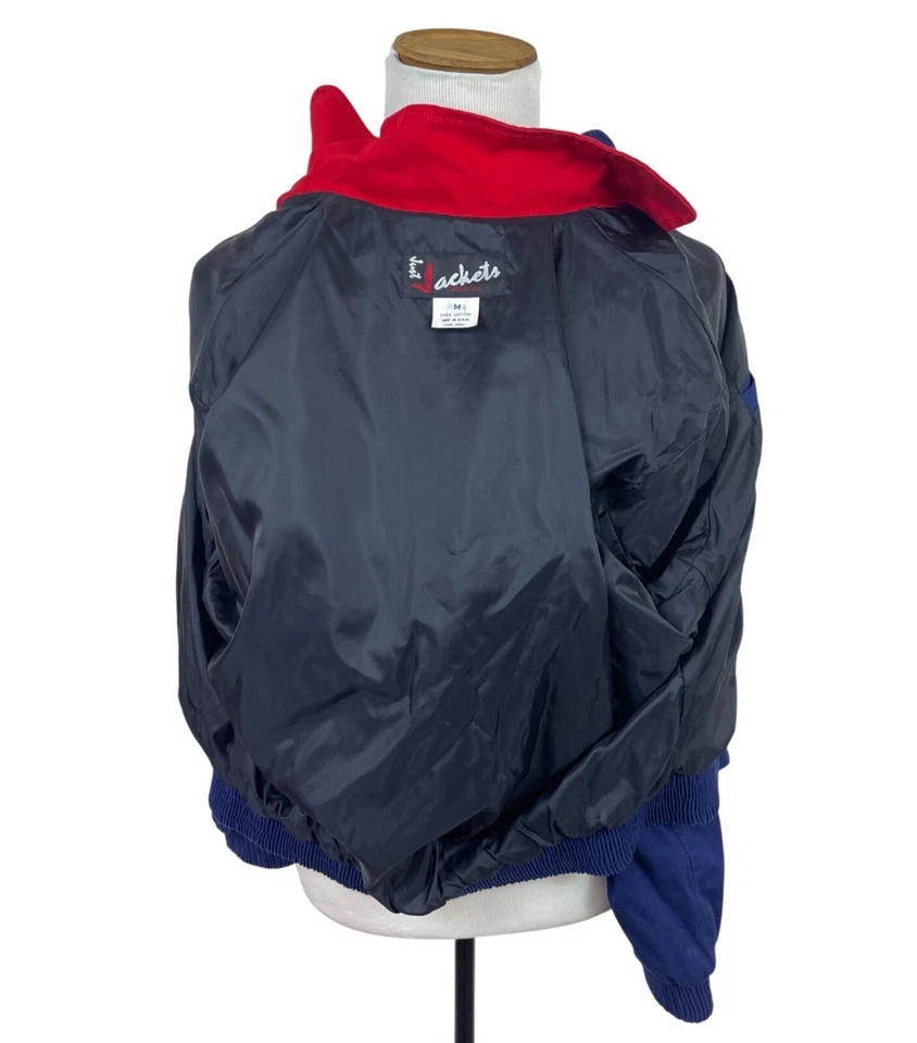 Vintage 80s Disneyland Blue Jacket With Red Collar & Yellow Embroidery Size M - Image 4 of 4