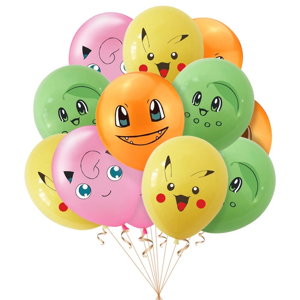 Pokemon Kids Birthday Party Decorations Party Set Pikachu Cake Topper Foil Balloon - Image 4 of 4