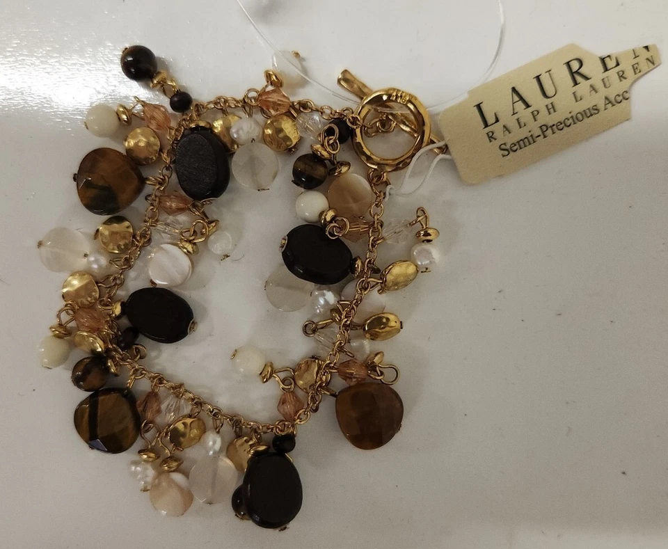 Pulsera Ralph Lauren Ojo Tigre Tono Dorado D9 Foto 2 de 4