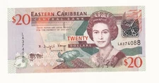 2008 East Caribbean $20 Twenty Dollar Banknote - P49 - UNC # 33564