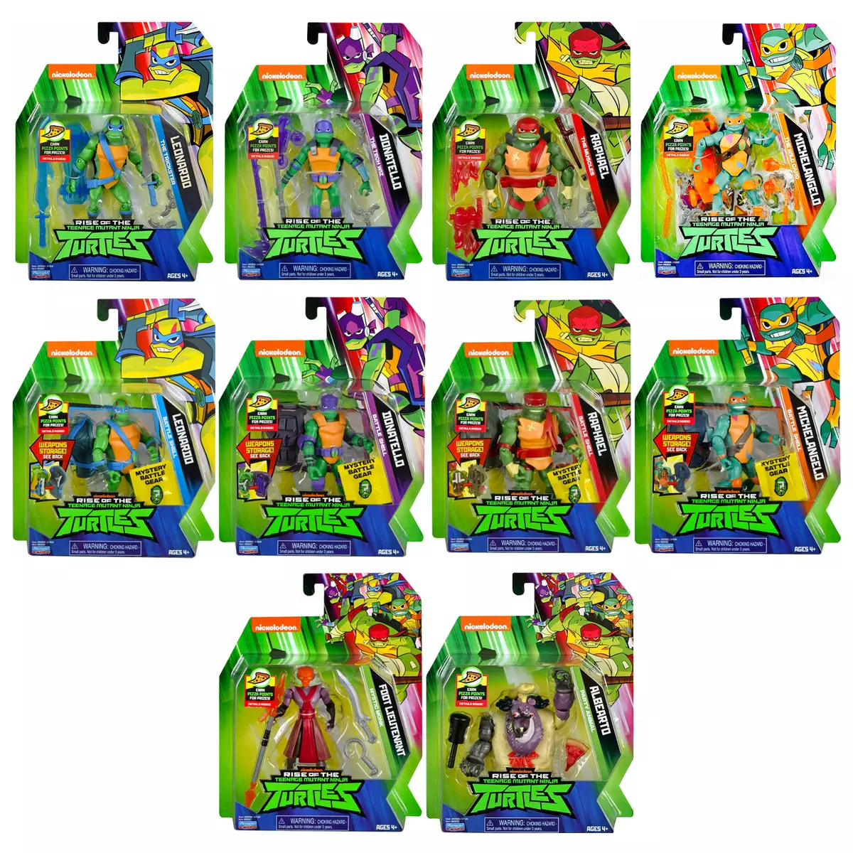 Rise of the TMNT 4 Action Figures Nickelodeon Teenage Mutant