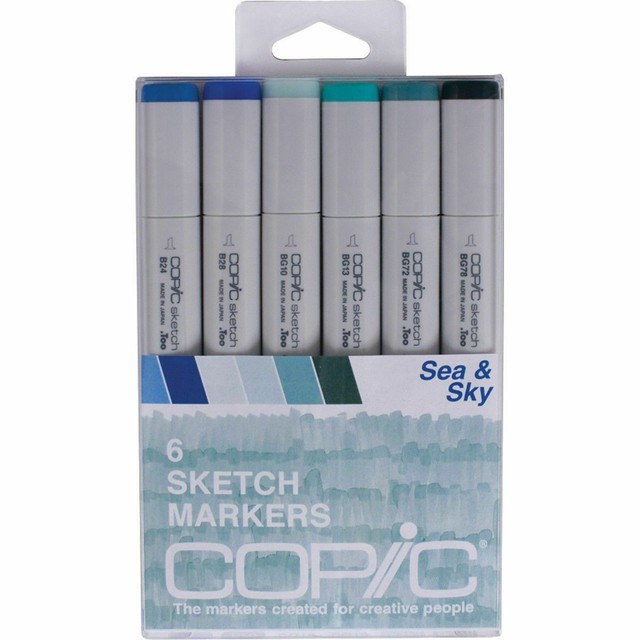 Copic Markers 6piece Sketch Set Sea And Sky